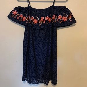 Cold shoulder lace dress